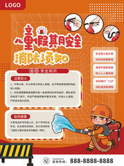 儿童假期安全消防须知海报