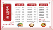 中国风家常面馆菜单展板