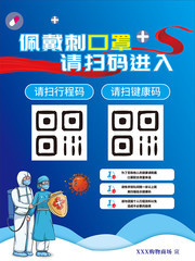 商场扫码进入指示海报