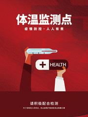 疫情防控体温监测点海报