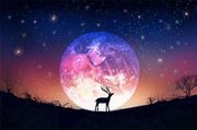 唯美星空卡通背景图片素材