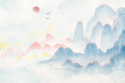 中国风山水抽象背景图片下载