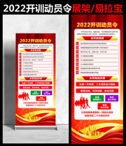 2022开训动员令展架