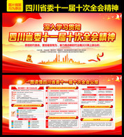 四川省委十一届十次全会精神宣传栏