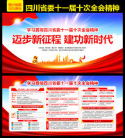 四川省委十一届十次全会宣传展板