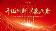开拓创新共赢未来企业年会背景图片