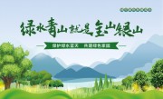 绿水青山就是金山银山环保宣传海报图片