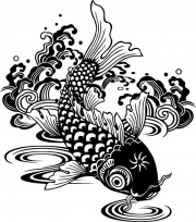 鲤鱼花纹图案素材下载