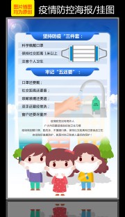 防疫三件套牢记五还要海报