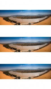沙坡头黄河风光宽幅全景