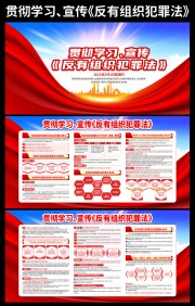 贯彻学习宣传反有组织犯罪法展板