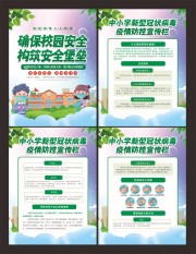 校园新冠疫情防疫宣传栏图片素材