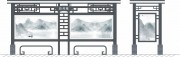 公交车站宣传栏造型图片素材