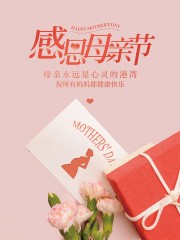 红色感恩母亲节海报