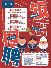 餐饮店招聘海报