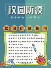 校园防疫指南宣传挂图图片