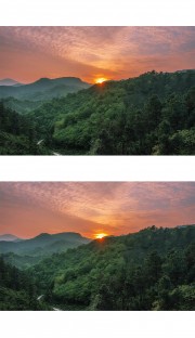 深山落日风光