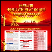 热烈庆祝建团100周年展板宣传栏