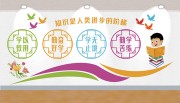 校园读书文化墙图片素材