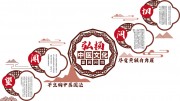 中医文化楼梯文化墙图片素材