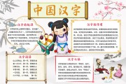 卡通中国汉字手抄报