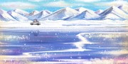 冬季插画风景图片下载