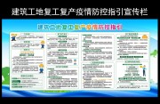 建筑工地复工复产疫情防控指引宣传栏