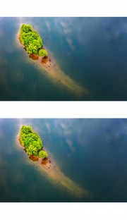 湖中小岛景观图