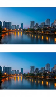 成都合江亭夜色