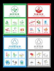 垃圾分类图标设计模板下载