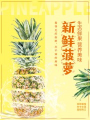 菠萝水果促销海报