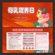 母乳喂养日知识宣传展板图片