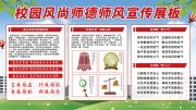 校园风尚师德师风宣传栏