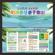 防洪防汛防灾减灾宣传栏图片模板