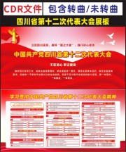 学习贯彻四川省第十二次代表大会精神展板