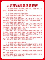 火灾事故应急处置程序展板图片