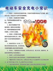 电动车安全充电小常识海报