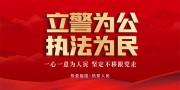 红色立警为公执法为民公安局海报展板