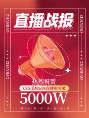 创意直播战报海报