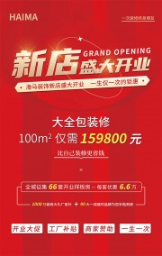 新店盛大开业展架