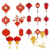 中式喜庆元素灯笼图片下载