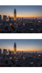 济南绿地普利中心夜景图片