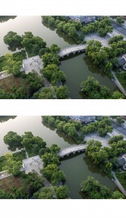鸟瞰大明湖鹊华桥图片
