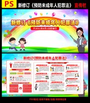预防未成年人犯罪法亮点展板