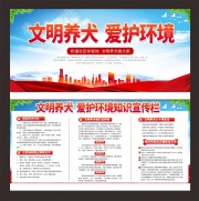 文明养犬爱护环境展板