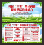 深入开展三零单位创建宣传展板