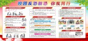 校园反恐防恐宣传栏