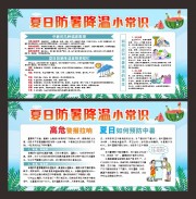 夏日防暑降温小常识宣传栏图片下载