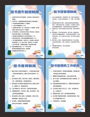 图书馆管理制度展板图片下载