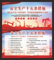 安全生产十五条措施展板图片下载